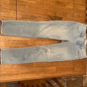 Ballerina Distressed Crop Jeggings for Girls